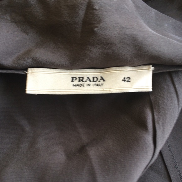 Prada Grey Silk Button Down Blouse - Picture 4 of 5